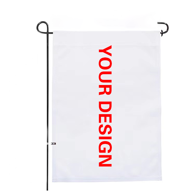 Wholesale LOW MOQ Sublimation Blank 8 10 in wind spinners garden flags camping birthday flags for DIY heat transfer